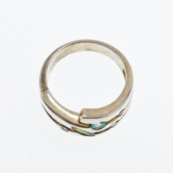925 Sterling Silver Multicolor Spinel Ring Size 7