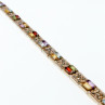 925 Sterling Silver Multi Gemstones Bracelet
