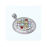 925 STERLING SILVER MULTI GEMSTONES PENDANT