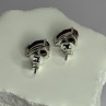 925 Sterling Silver Ruby Earrings Length 0.37 Inch