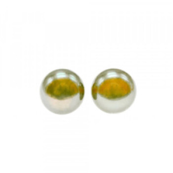925 Sterling Silver Green Pearls Stud Earrings