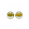 925 Sterling Silver Green Pearls Stud Earrings