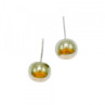 925 Sterling Silver Green Pearls Stud Earrings