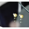 925 Sterling Silver Green Pearls Stud Earrings