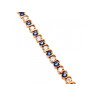925 Sterling Silver Gold Plated Blue & White CZ Bracelet