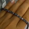 925 Sterling Silver Amethyst & Marcasite Bracelet Length 7.5