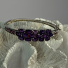 925 Sterling Silver Purple & Pink Tourmaline Bracelet Length Approx 6.5