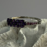 925 Sterling Silver Purple & Pink Tourmaline Bracelet Length Approx 6.5