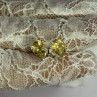 925 Sterling Silver Citrine Earrings Length 0.4 Inch