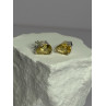 925 Sterling Silver Citrine Earrings Length 0.4 Inch