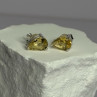925 Sterling Silver Citrine Earrings Length 0.4 Inch