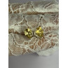 925 Sterling Silver Citrine Earrings Length 0.4 Inch