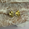 925 Sterling Silver Citrine Earrings Length 0.4 Inch