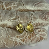 925 Sterling Silver Citrine Earrings Length 0.4 Inch
