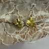 925 Sterling Silver Citrine Earrings Length 0.4 Inch
