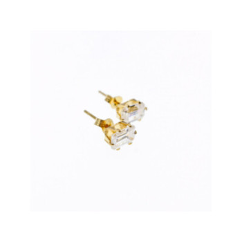 14K YELLOW GOLD CZ EARRINGS