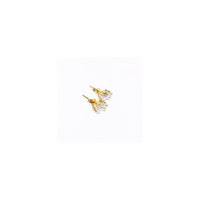 14K YELLOW GOLD CZ EARRINGS