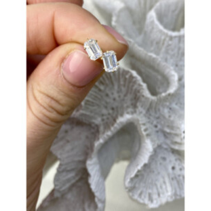 14K Yellow Gold CZ Earrings