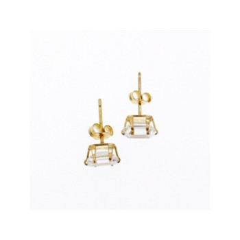 14K YELLOW GOLD CZ EARRINGS