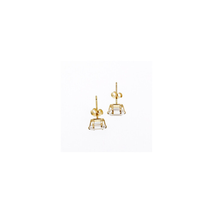 14K YELLOW GOLD CZ EARRINGS