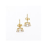14K YELLOW GOLD CZ EARRINGS