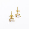 14K Yellow Gold CZ Earrings