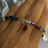 925 Sterling Silver Multi Color Gemstones Bracelet Length 7.5