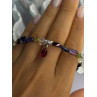 925 Sterling Silver Multi Color Gemstones Bracelet Length 7.5