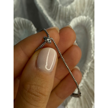 925 Sterling Silver Red & White Spinel Bracelet Sizable