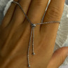 925 Sterling Silver Red & White Spinel Bracelet Sizable