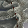 925 Sterling Silver Red Spinel & Beryl Bracelet Length 7.5