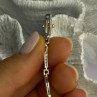 925 Sterling Silver Red Spinel & Beryl Bracelet Length 7.5