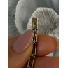 925 Sterling Silver 14K Gold Plated Emerald & Beryl Bracelet Length 7.5