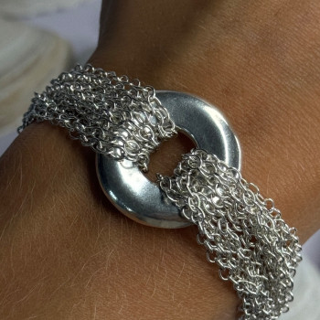 Elegant Design 925 Sterling Silver Bracelet Length 8