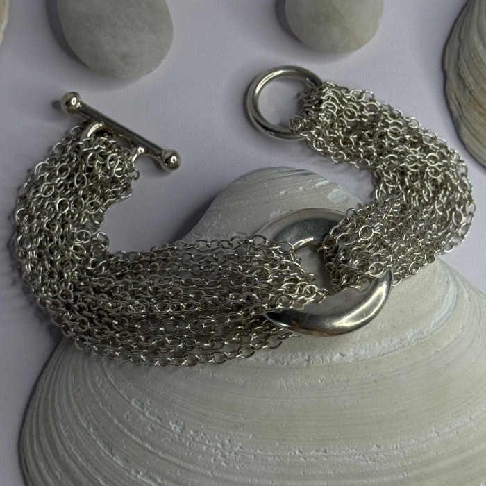 Elegant Design 925 Sterling Silver Bracelet Length 8