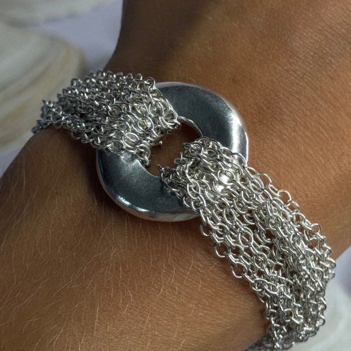 Elegant Design 925 Sterling Silver Bracelet Length 8