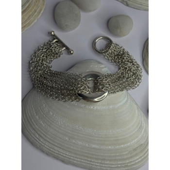 Elegant Design 925 Sterling Silver Bracelet Length 8