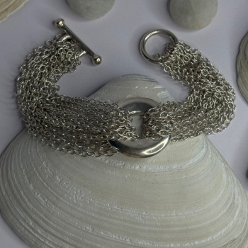 Elegant Design 925 Sterling Silver Bracelet Length 8