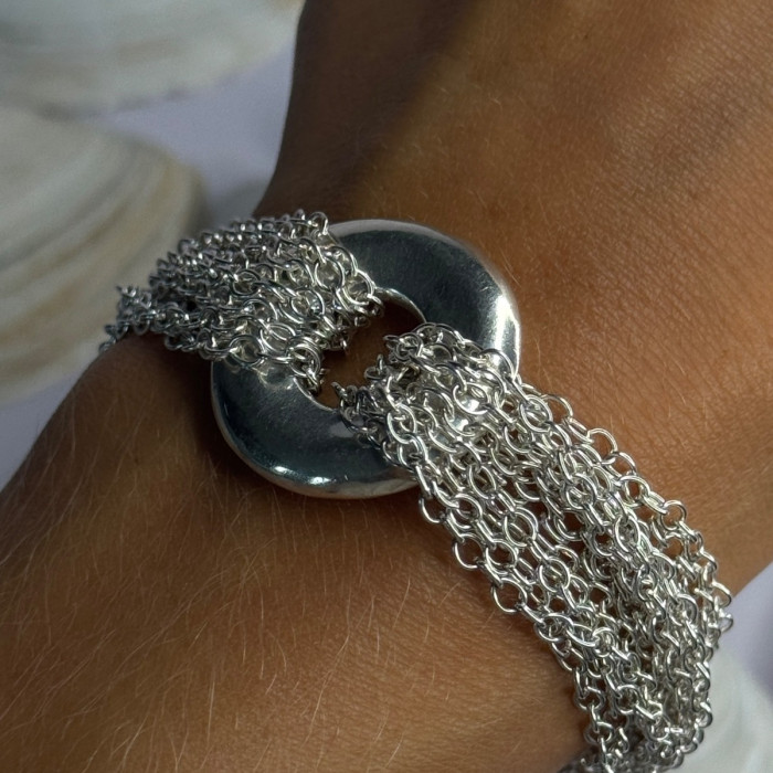 Elegant Design 925 Sterling Silver Bracelet Length 8