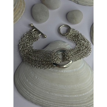 Elegant Design 925 Sterling Silver Bracelet Length 8