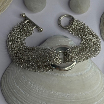 Elegant Design 925 Sterling Silver Bracelet Length 8