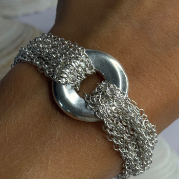 Elegant Design 925 Sterling Silver Bracelet Length 8