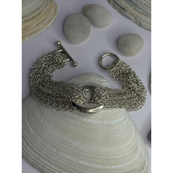 Elegant Design 925 Sterling Silver Bracelet Length 8