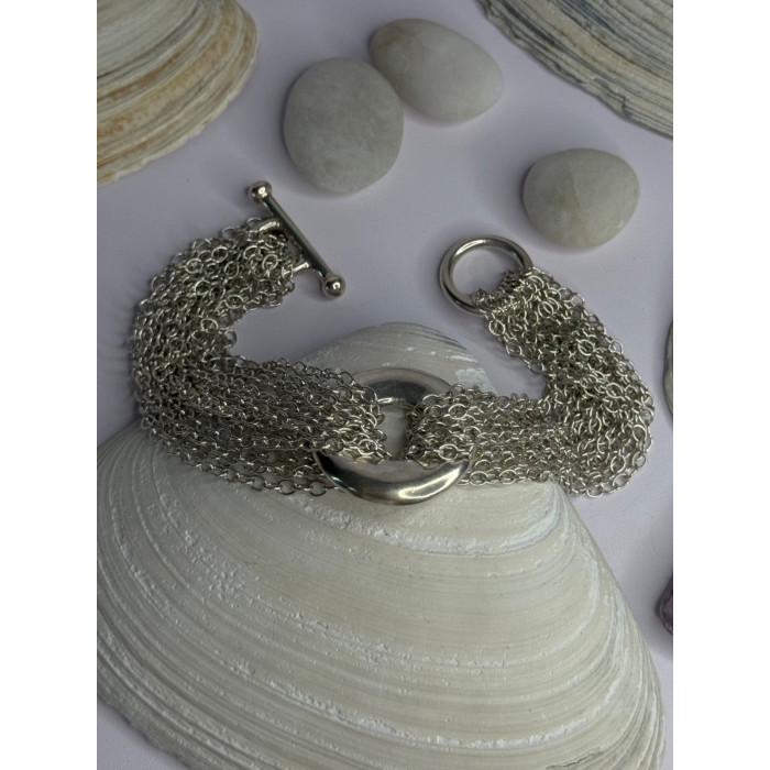 Elegant Design 925 Sterling Silver Bracelet Length 8