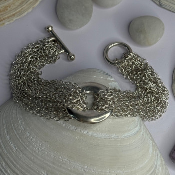 Elegant Design 925 Sterling Silver Bracelet Length 8
