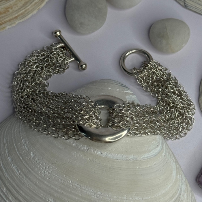 Elegant Design 925 Sterling Silver Bracelet Length 8