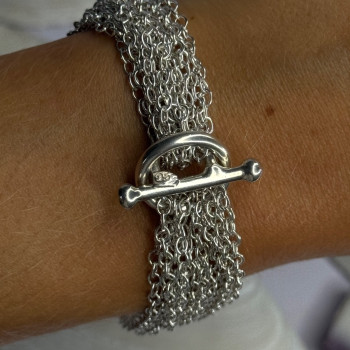 Elegant Design 925 Sterling Silver Bracelet Length 8