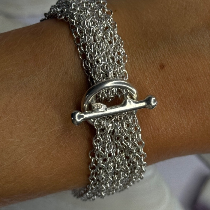 Elegant Design 925 Sterling Silver Bracelet Length 8