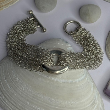 Elegant Design 925 Sterling Silver Bracelet Length 8