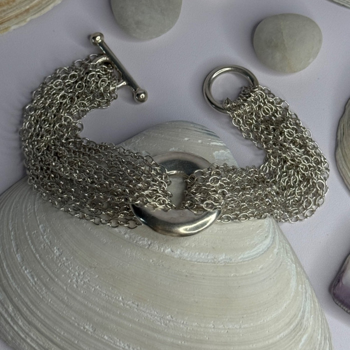 Elegant Design 925 Sterling Silver Bracelet Length 8